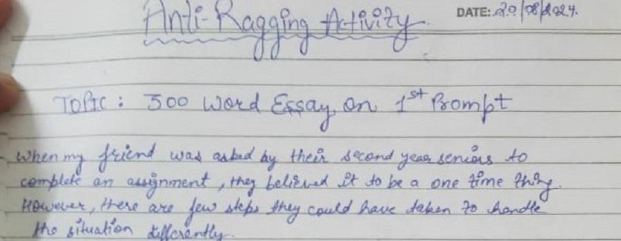 PEC anti-ragging activities