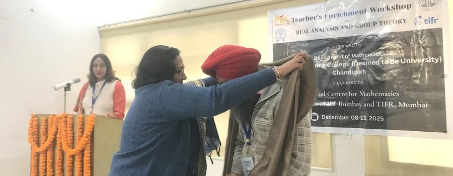 PEC organised Six-Day TEW on Real Analysis and Group Theory | Punjab ...