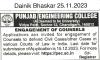 Advertisement Published regarding Engagement of Counsels at PEC 