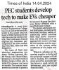3 PEC Students participated a Special Traction System Design for EVs
