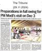 All set to Welcome PM Shri Narendra Modi at PEC Campus