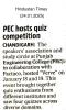 PEC hosted Verve 2025: The Annual Quizzing Tournament